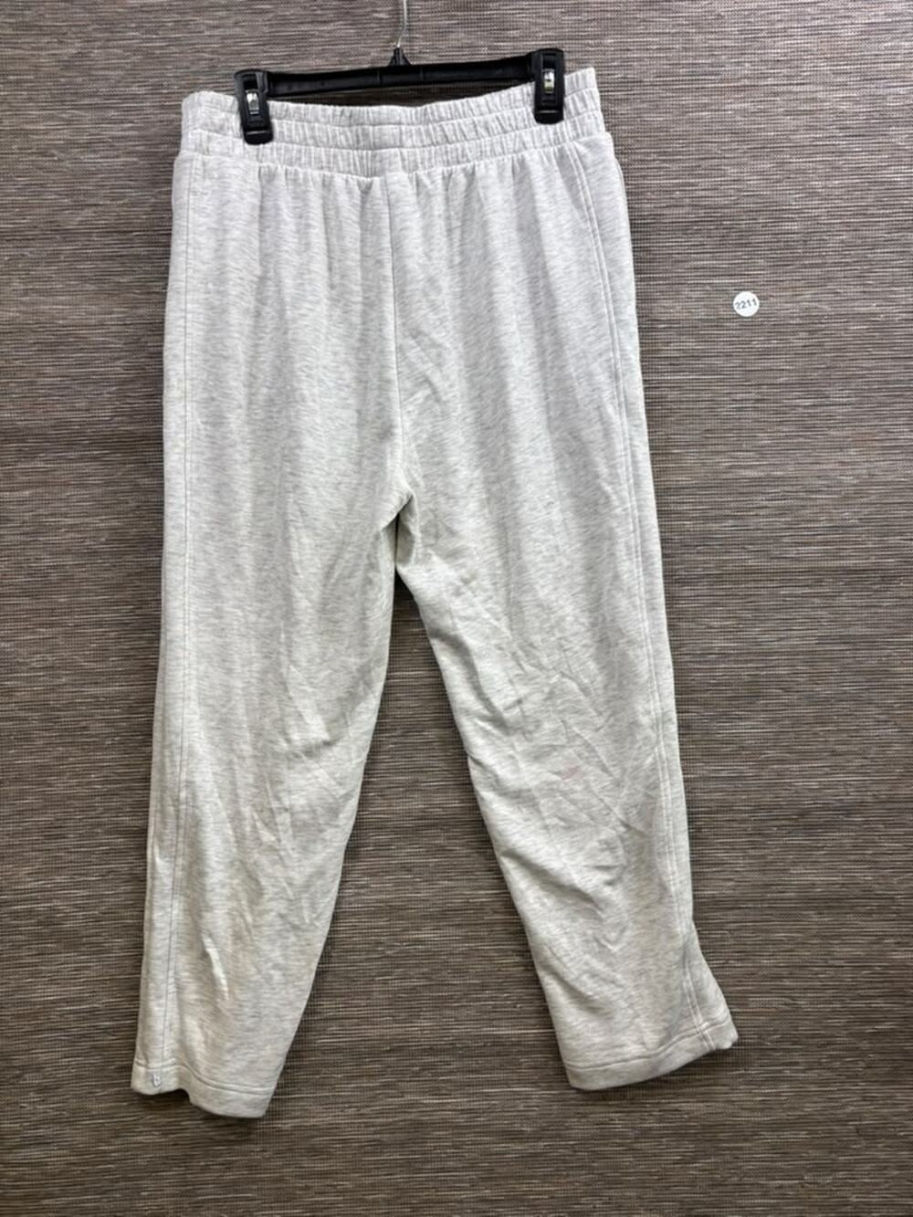 Danskin Jogger Pants Womens Sz L Gray Luxe Retro Workout Yoga High Rise Stretch